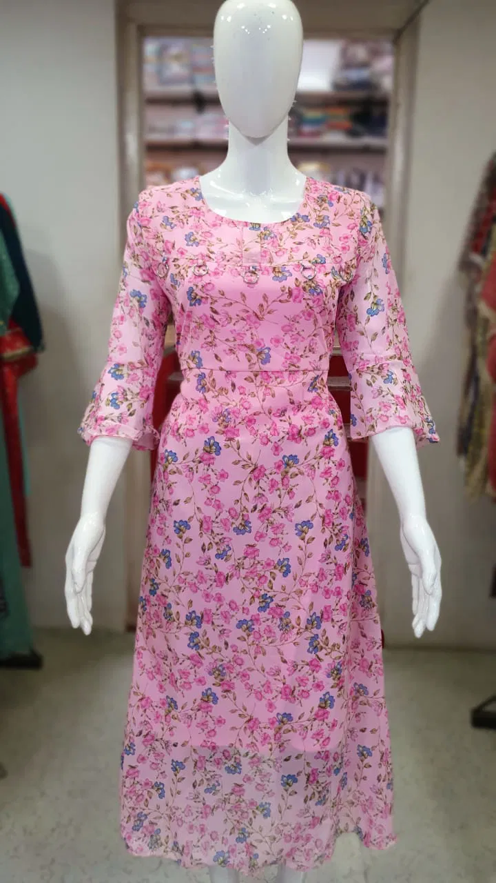 Ff 1067 Latest Regular Wear Georgette Anarkali Kurti Collection